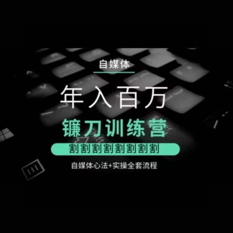 自媒体年入百万镰刀训练营，割割割割割割割割，自媒体心法+实操全套流程-百货大全