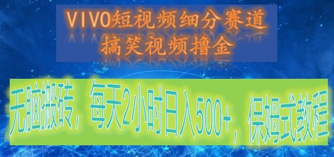 VIVO短视频细分赛道，搞笑视频撸金，无脑搬砖，每天2小时日入500+，保姆式教程-百货大全