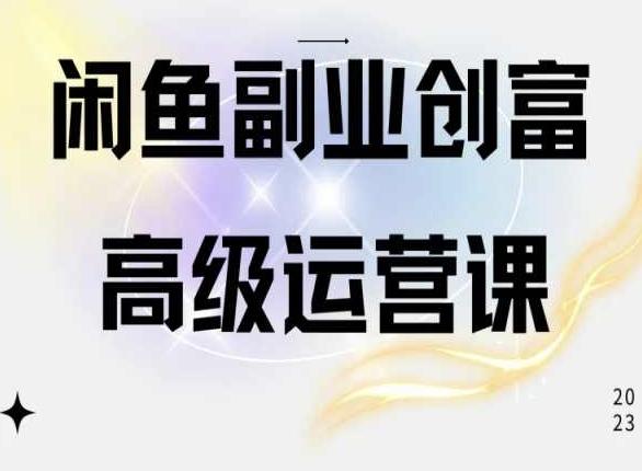 闲鱼电商运营高级课程，一部手机学会闲鱼开店赚钱-百货大全