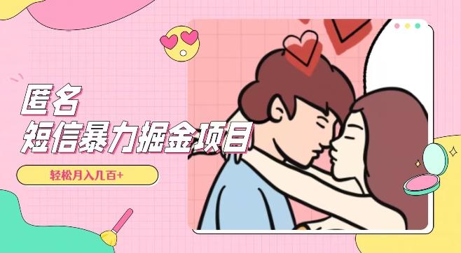 全网首发，揭秘超冷门匿名短信项目，通过信息差日入几百+【揭秘】-百货大全