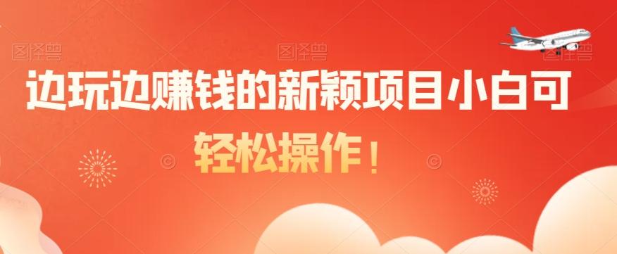 边玩边赚钱的新颖项目小白可轻松操作！-百货大全