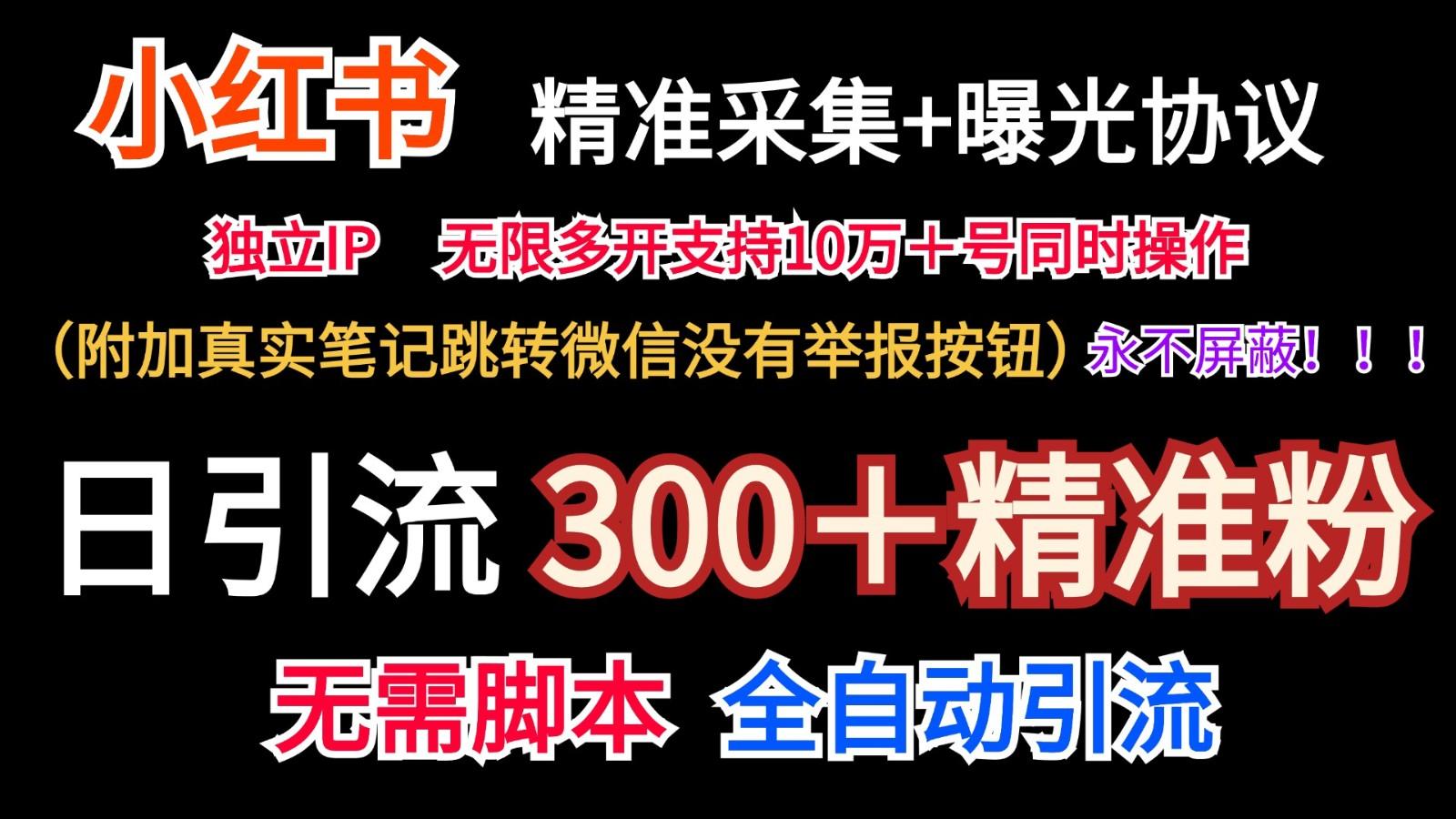 小红薯精准采集＋无限曝光＋真实笔记跳转微信，永不屏蔽(日引300＋精准粉)-百货大全