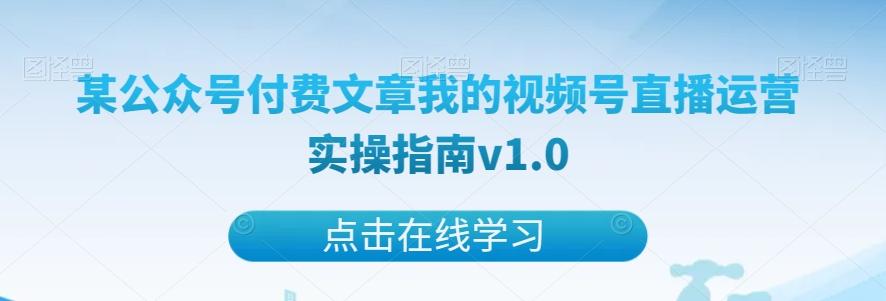 某公众号付费文章我的视频号直播运营实操指南v1.0-百货大全