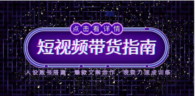 2025短视频带货指南，人设账号搭建，爆款文案创作，表现力速成训练-百货大全