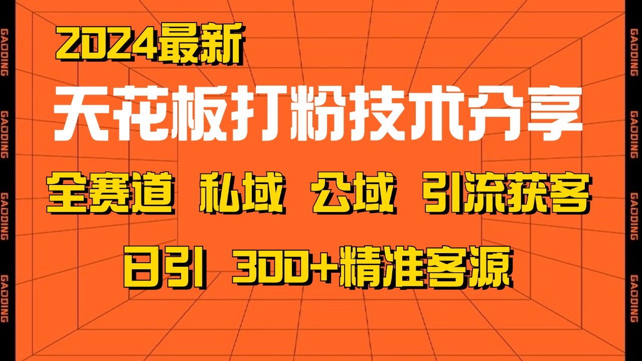 天花板打粉技术分享，野路子玩法 曝光玩法免费矩阵自热技术日引2000+精准客户-百货大全