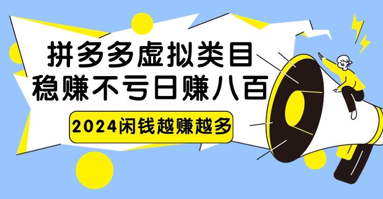 2024拼多多虚拟类目，日赚八百无本万利-百货大全