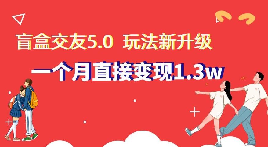 盲盒交友5.0，玩法全新升级，一个月直接变现1.3W，新手小白轻松上手【揭秘】-百货大全