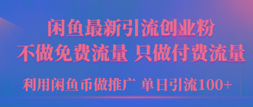 (9584期)2024年闲鱼币推广引流创业粉，不做免费流量，只做付费流量，单日引流100+-百货大全